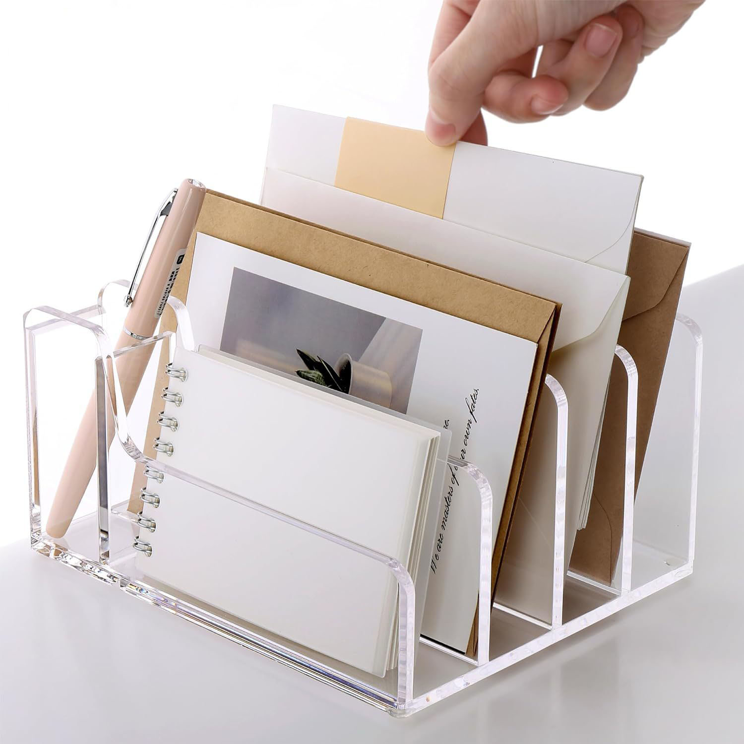 Transparent Acrylic File and Stationery Organizer